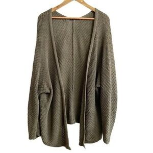 Brandy Melville Olive Green Open-Front Cardigan